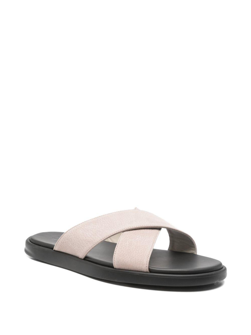 Sandali iron in pelle con fasce incrociate 