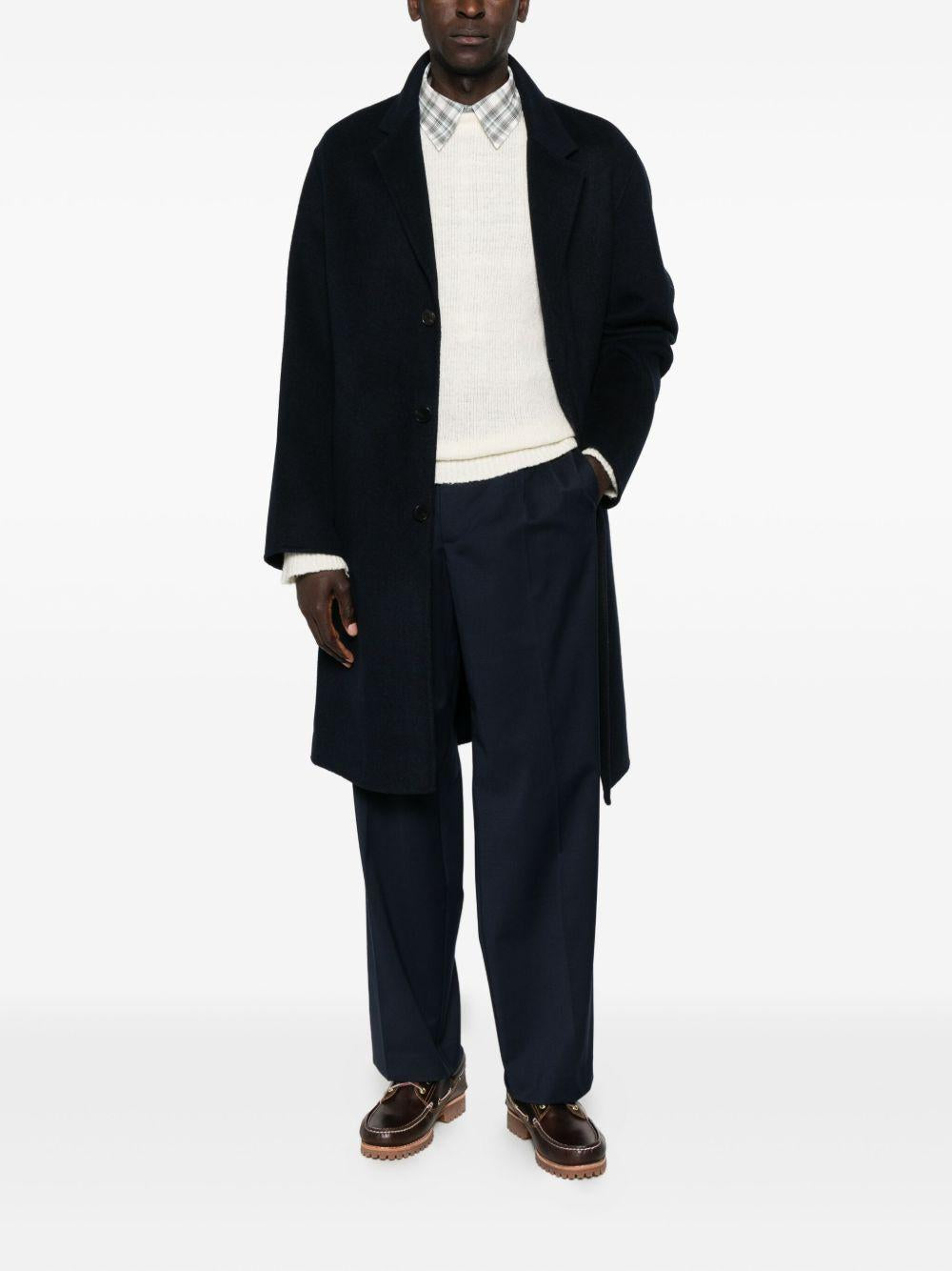 Pantaloni navy con piega 