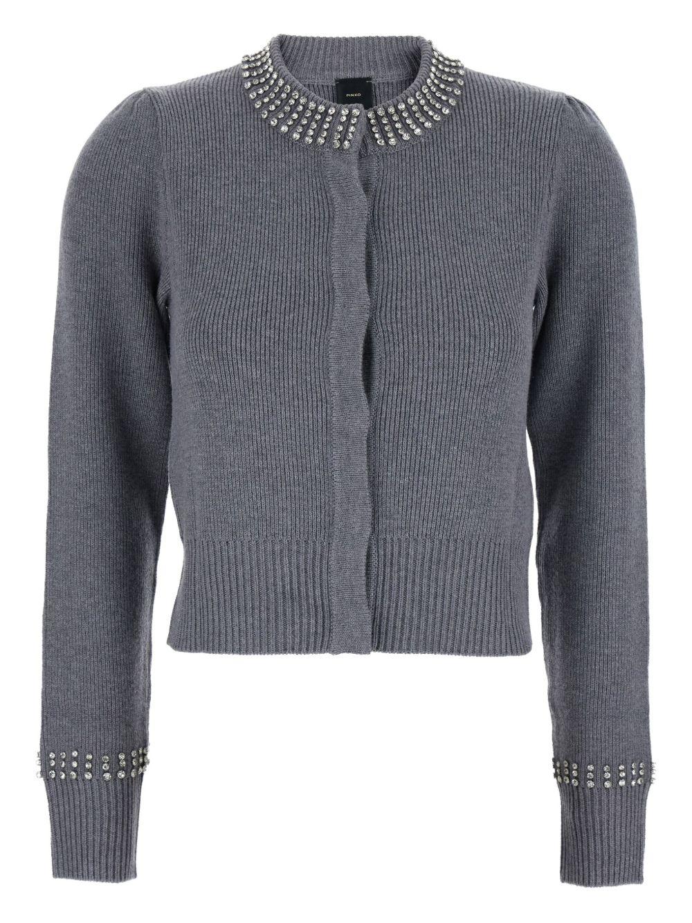 Cardigan con strass 