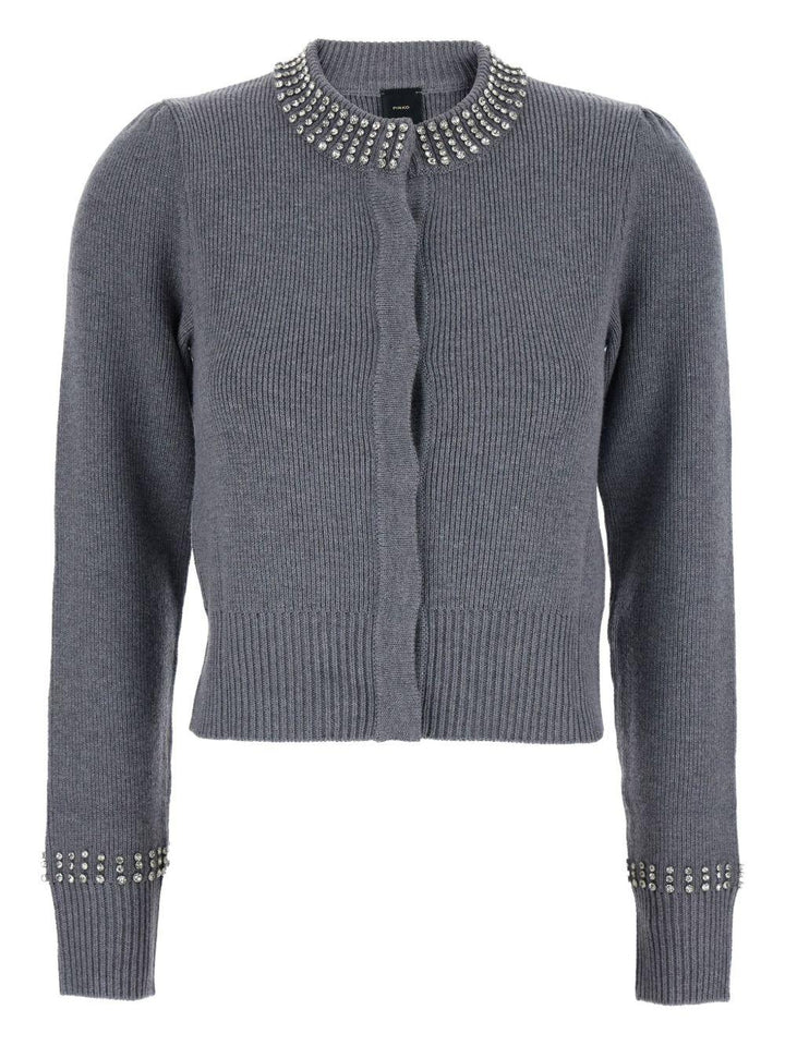 Cardigan con strass 
