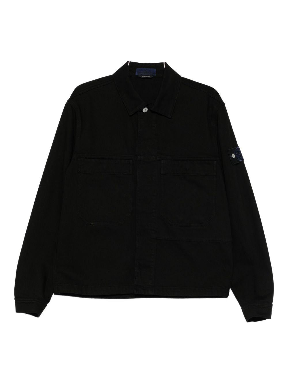 Giacca con applicazione logo nera 