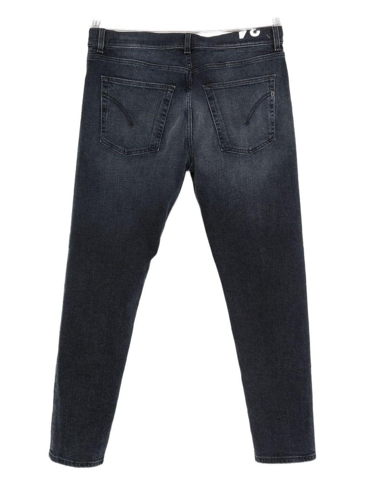 Jeans blu con passanti per cintura 