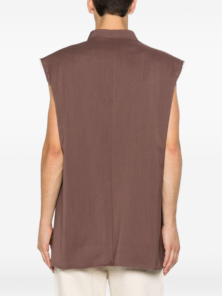 Gilet prugna senza maniche 
