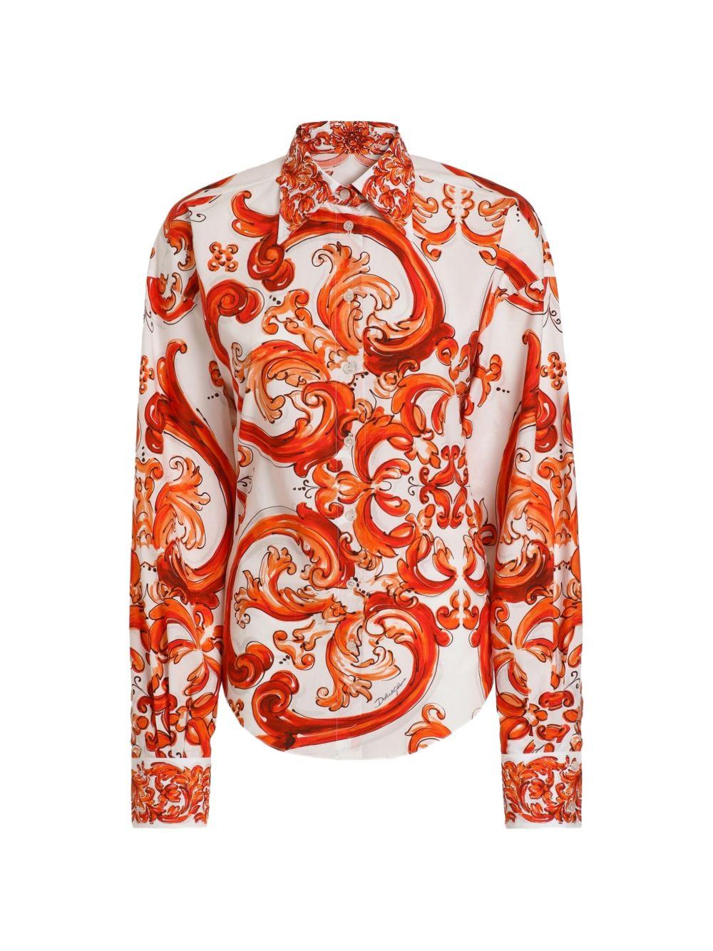 Camicia con stampa Maiolica 