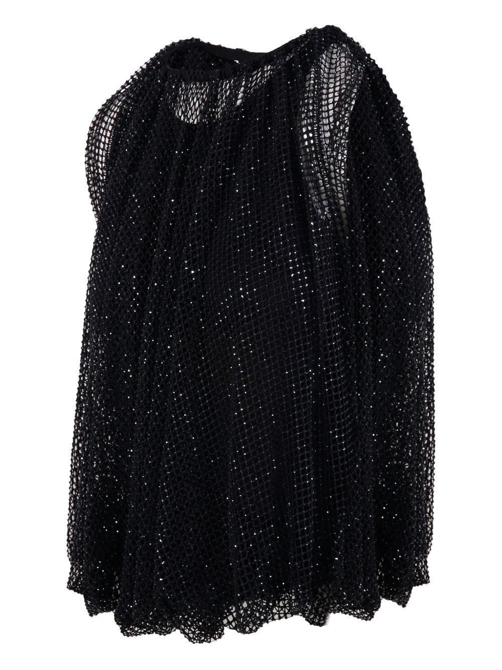 Top in rete con cristalli Nodo 