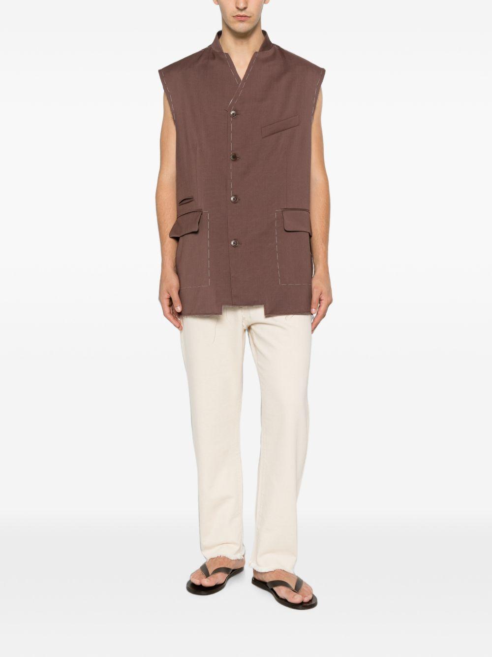 Gilet prugna senza maniche 
