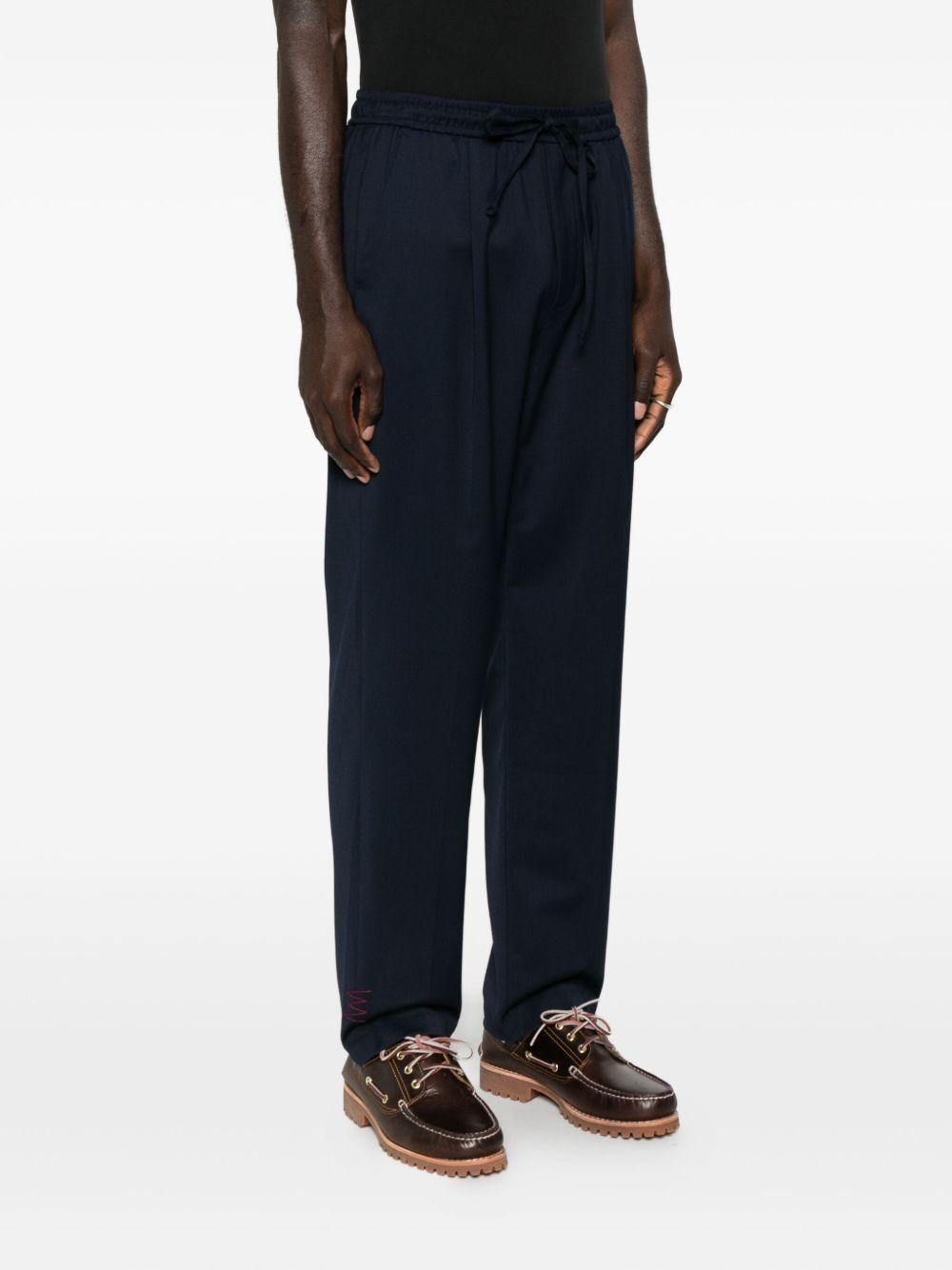Navy drawstring trousers