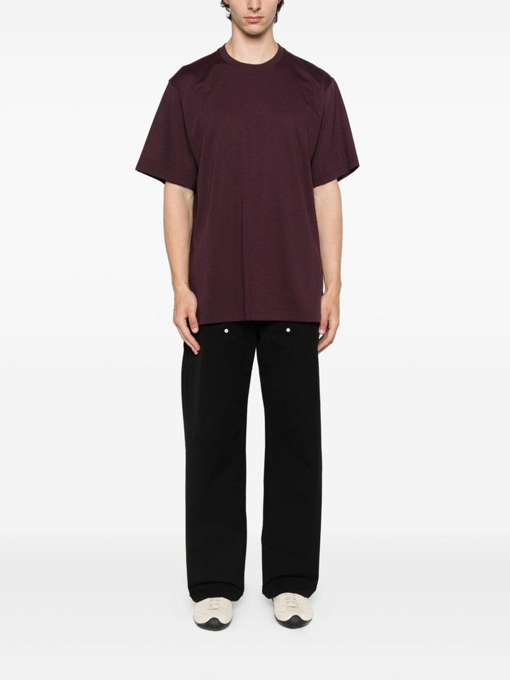 T-shirt girocollo bordeaux 