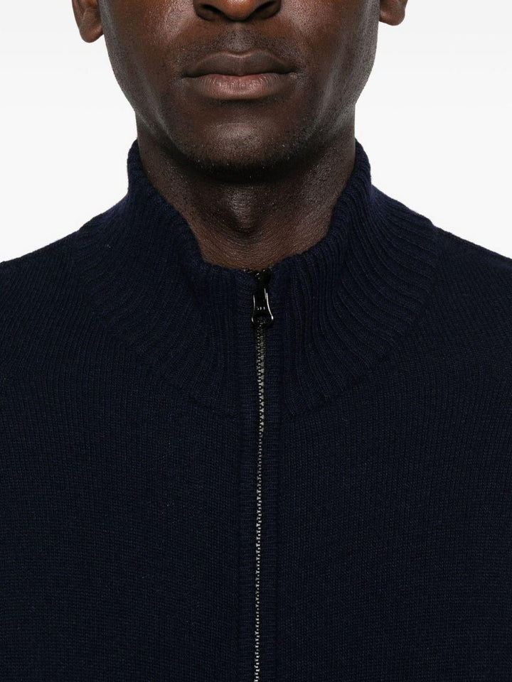 Cardigan blu navy con zip