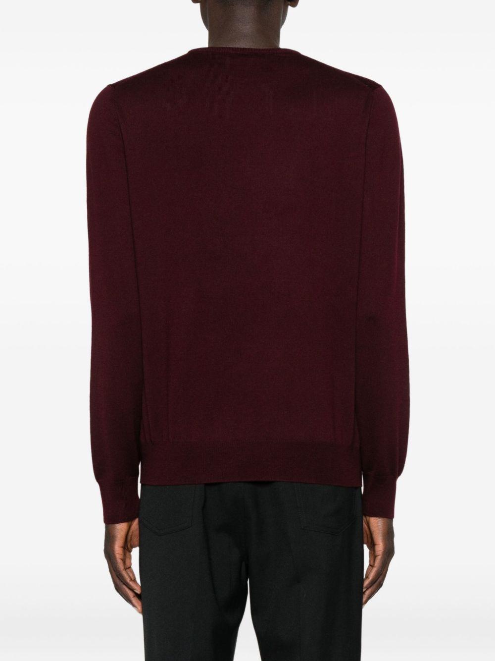 Maglione girocollo prugna 