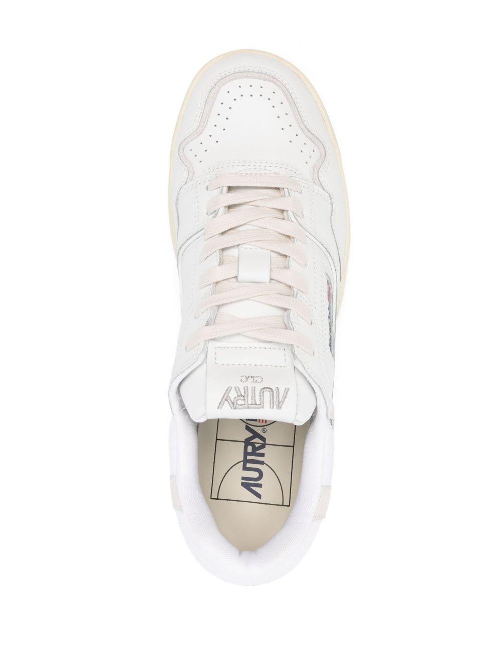 Sneakers bianche e grigio chiaro CLC in pelle 