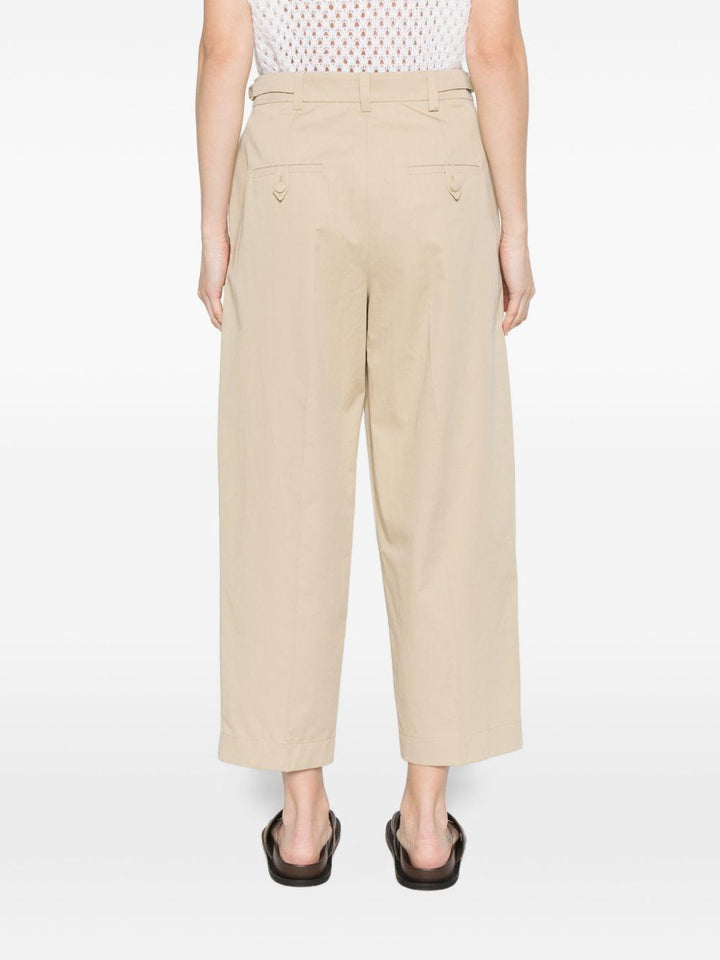 Pantaloni crop con pieghe 