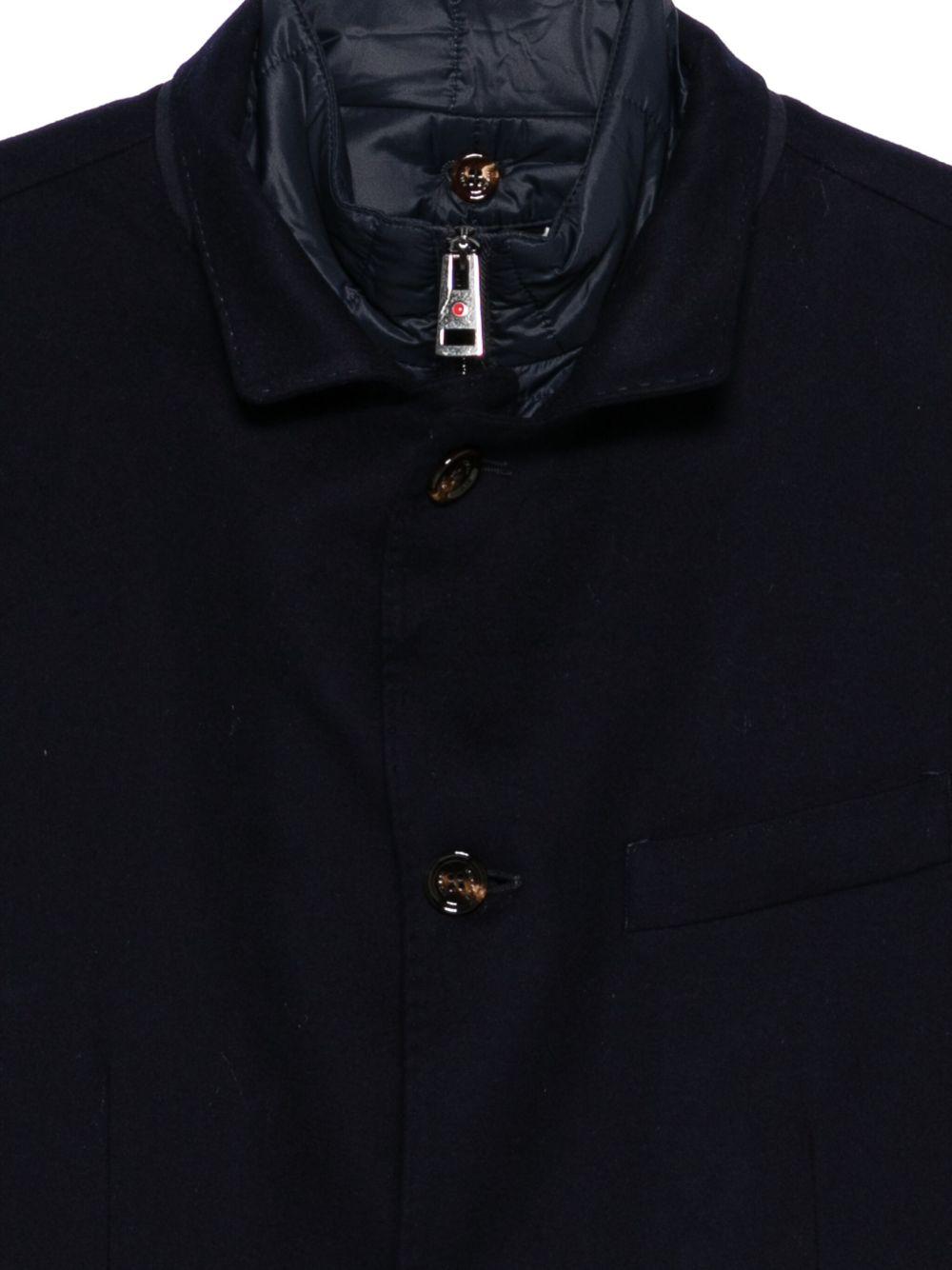 Giacca Blu Navy con Colletto Rimovibile