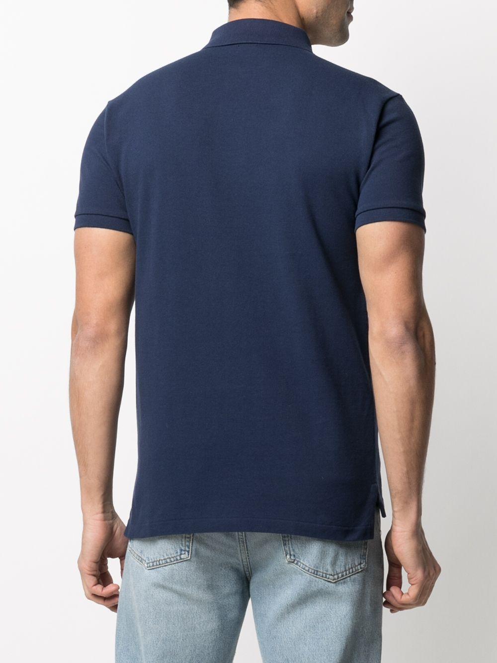 Polo blu con ricamo 