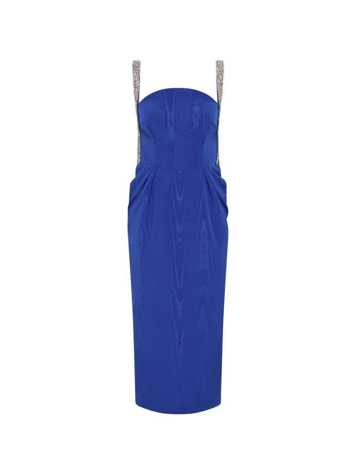 Abito midi con spalline decorate 