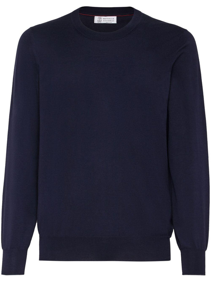 Maglione girocollo blu navy 