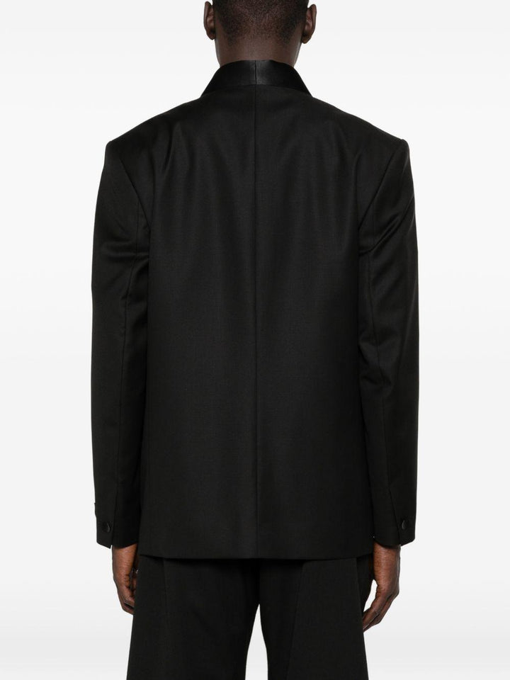 Blazer kimono single breasted nero 