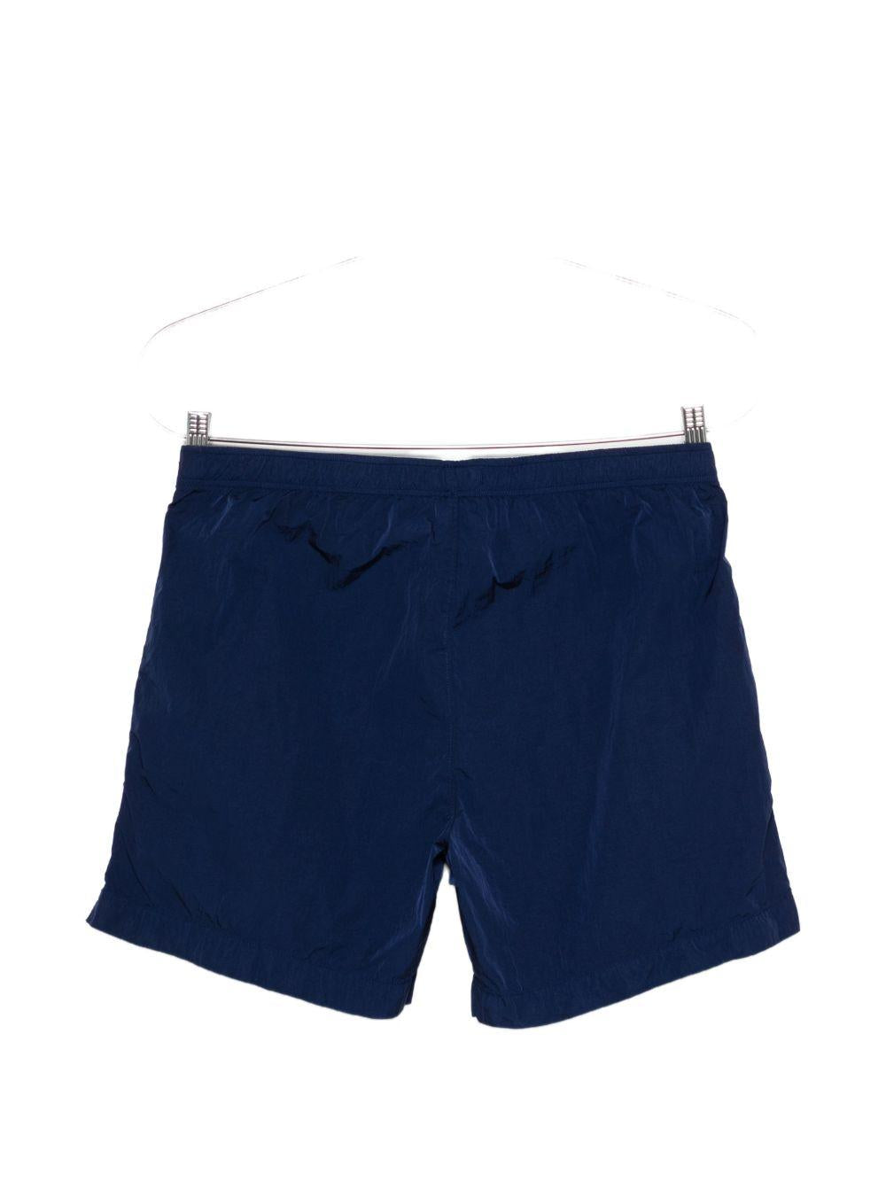 Costume da bagno blu con logo 