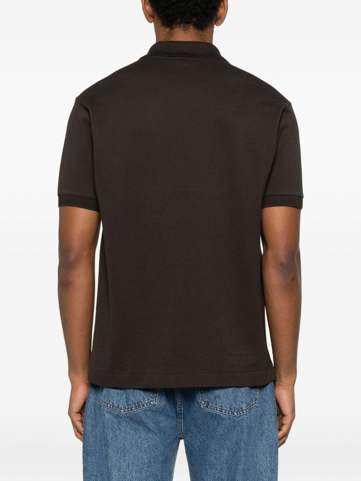 Polo marrone con logo 