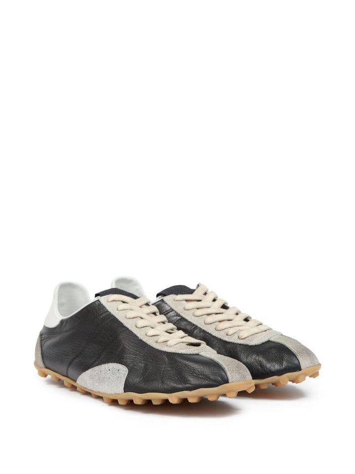 Sneakers con inserti in pelle scamosciata black/gray 
