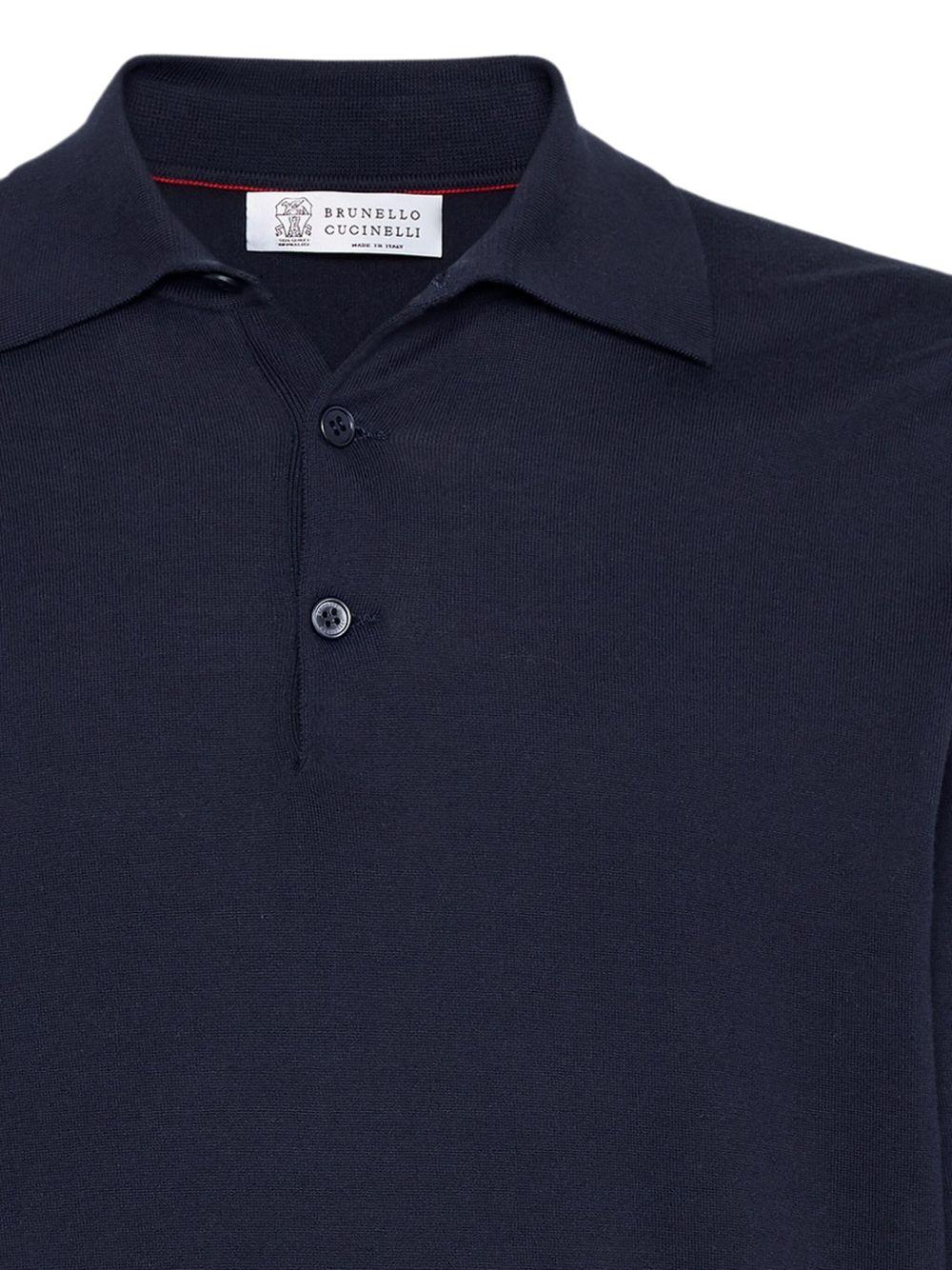 Maglione stile polo blu navy 