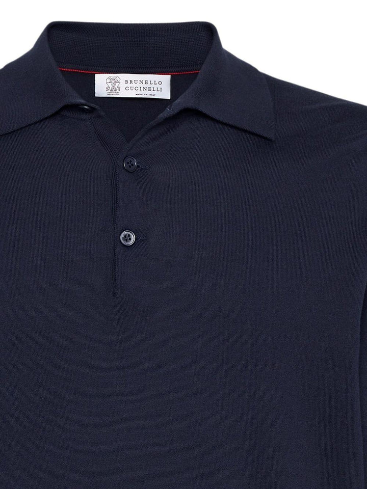 Maglione stile polo blu navy 