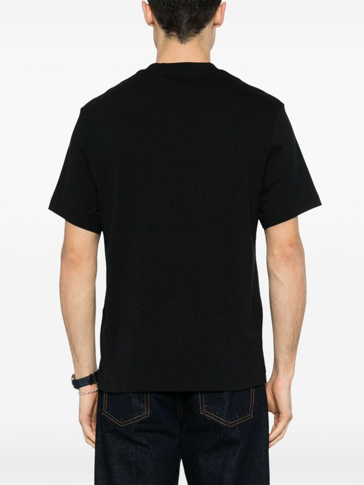 T-shirt nera con stampa 