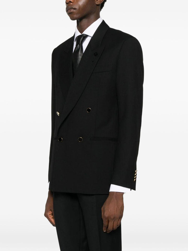 Blazer Blu Doppiopetto con rever a lancia 