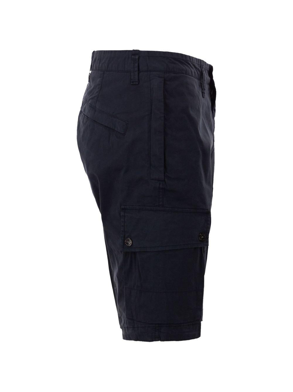 Bermuda cargo con tasche zip blu navy 