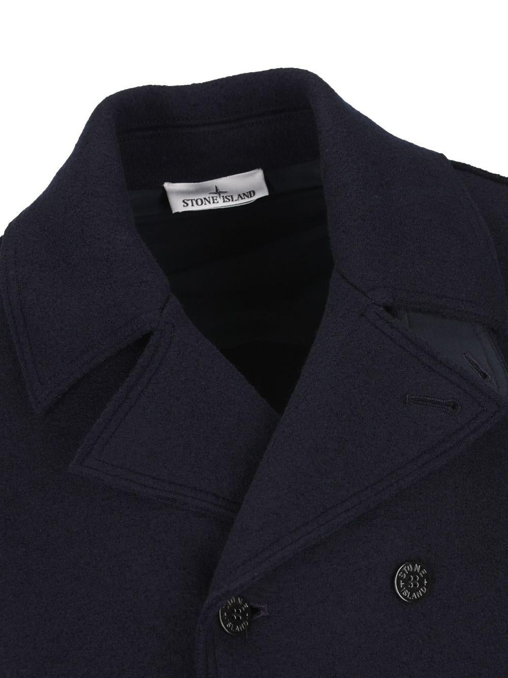Cappotto caban doppio petto nero 