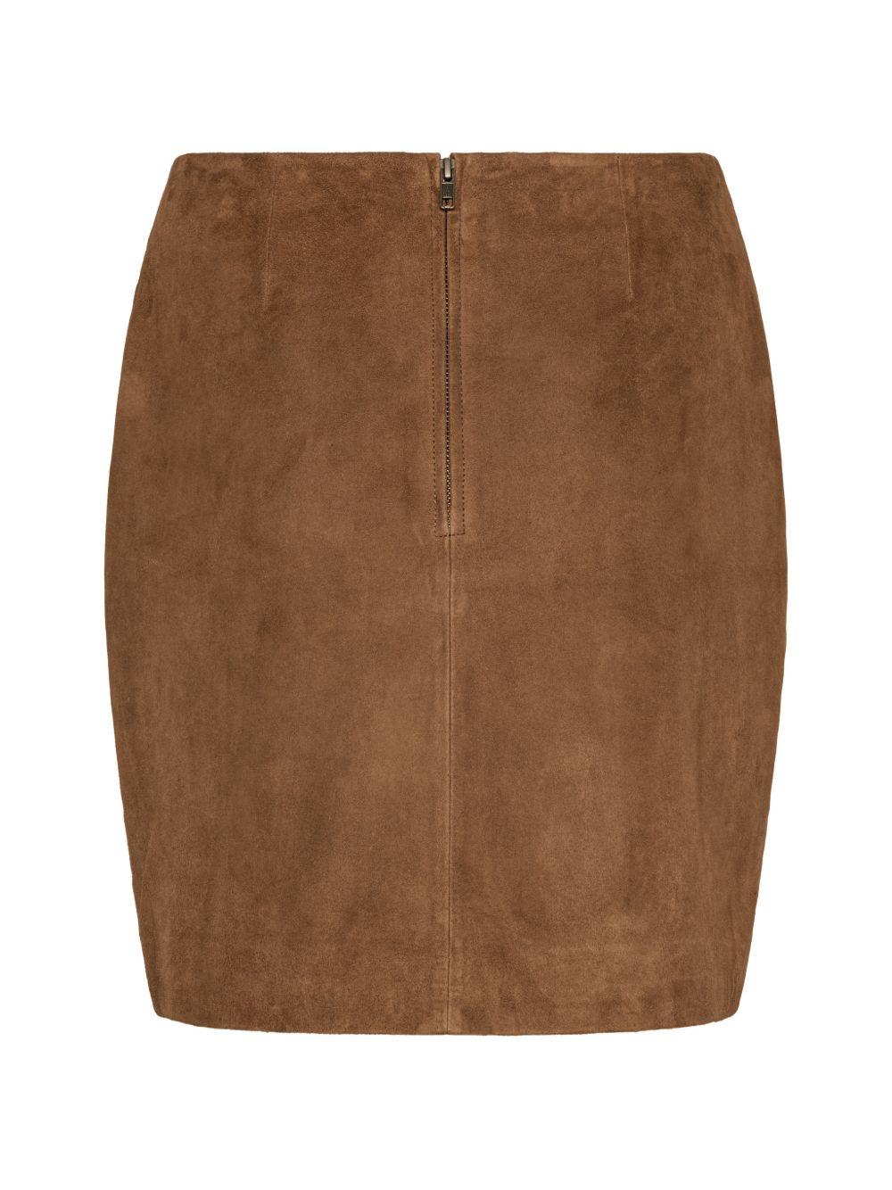 Minigonna in pelle scamosciata 