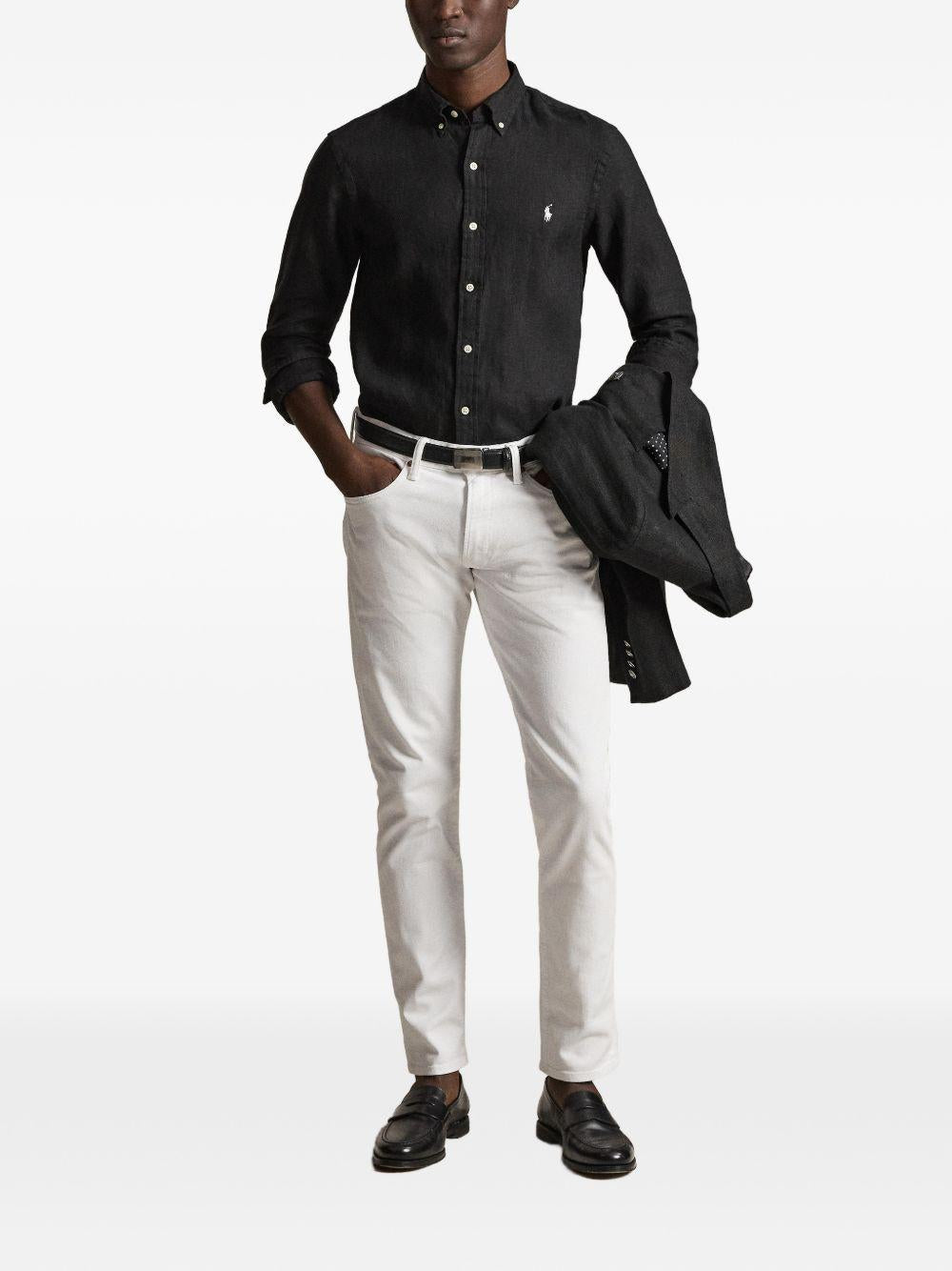 Camicia nera in lino 