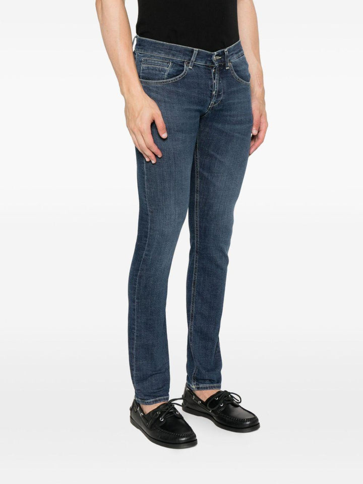 Jeans blu con lavaggio sfumato skinny fit 