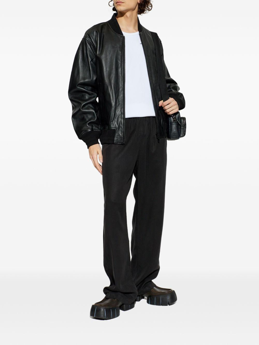 Pantaloni con vita elasticizzata nero 