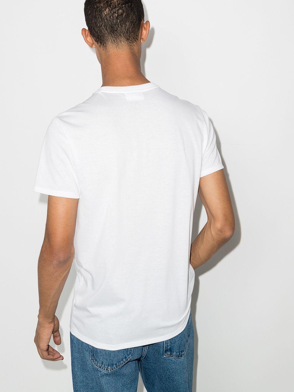 T-shirt Bianca Con Ricamo Logo 