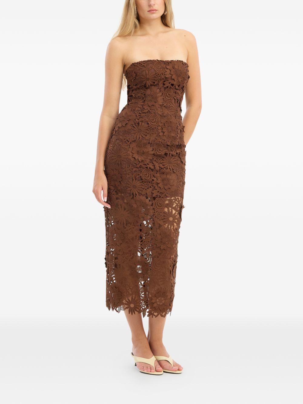 Abito midi in pizzo 3D 