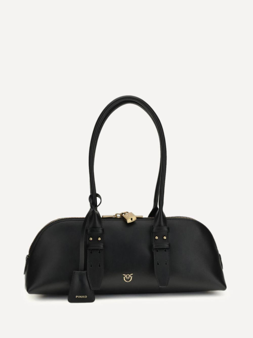 Borsa a spalla Padlock in pelle 