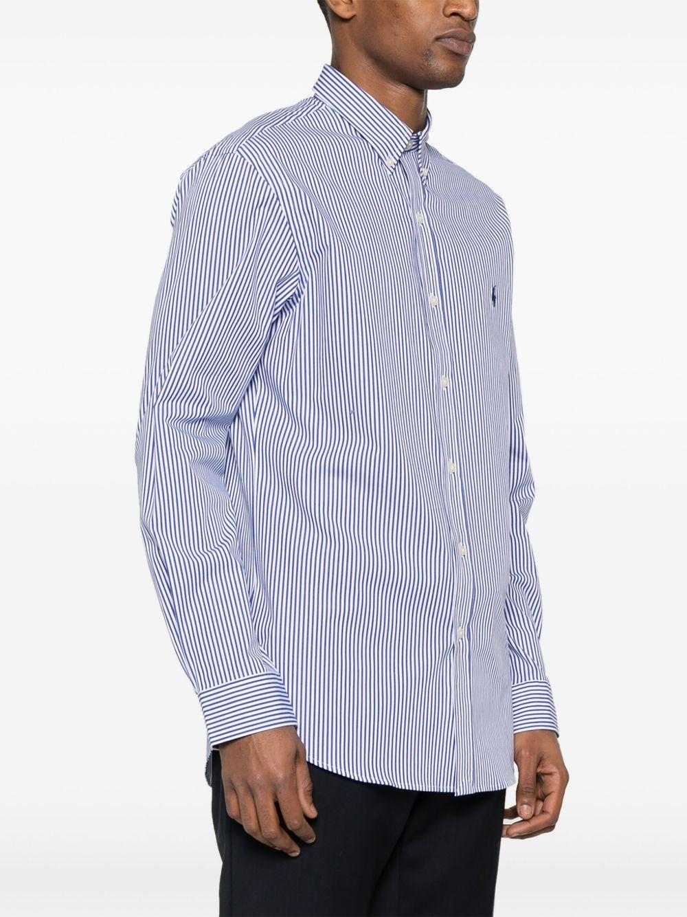 Camicia blu e bianca bottondown a righe 