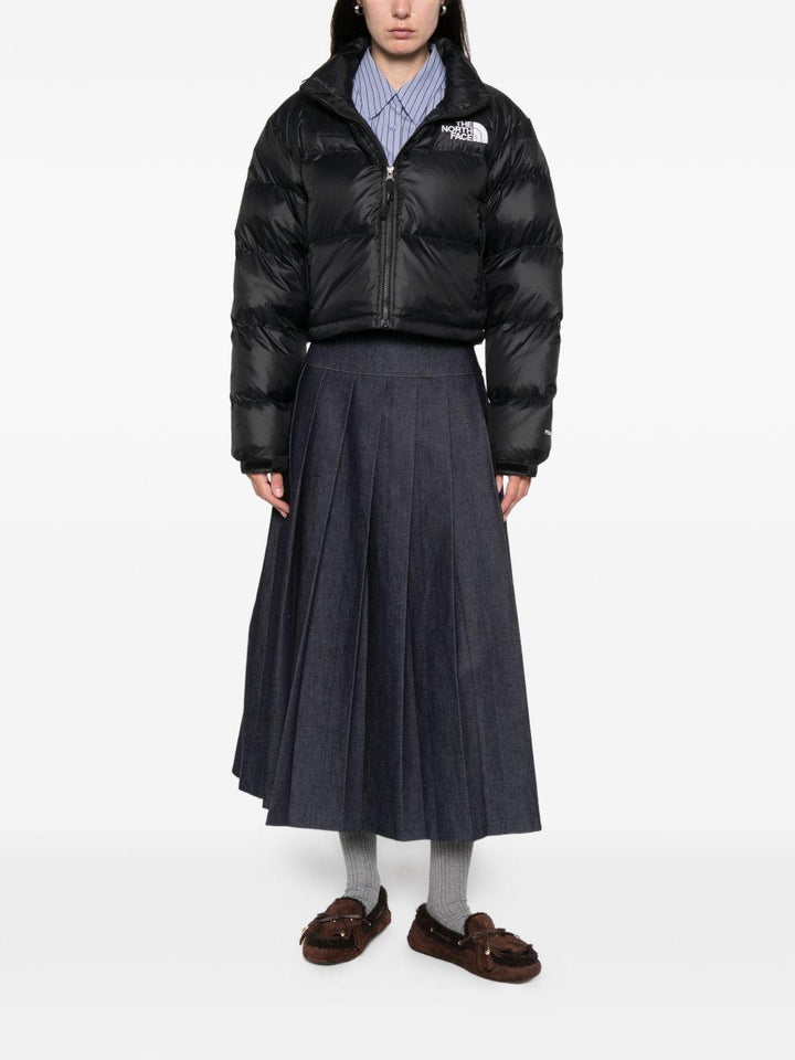 Piumino crop nero 