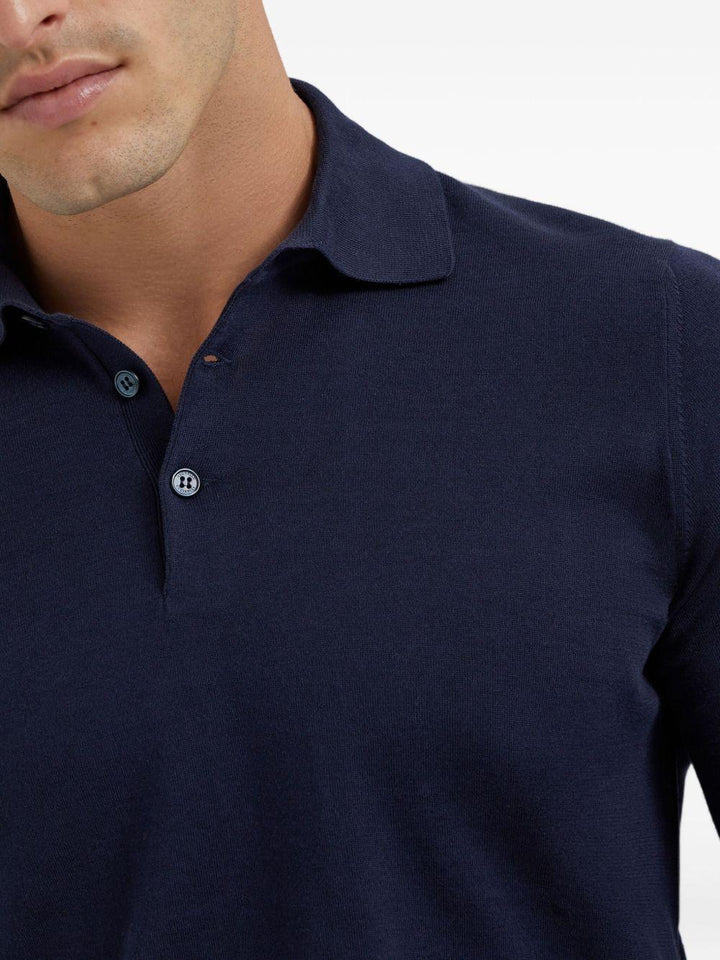 Maglione stile polo blu navy 