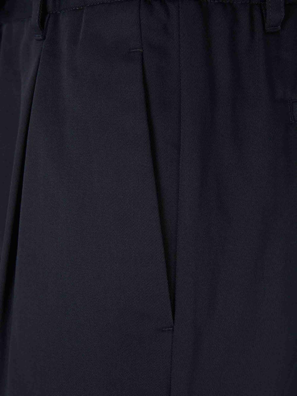 Pantaloni cargo blu navy con vita elasticizzata 