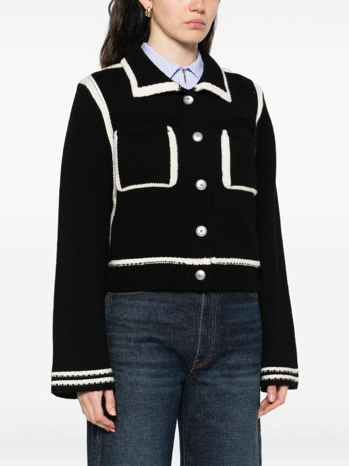 Cardigan con dettagli a contrasto 