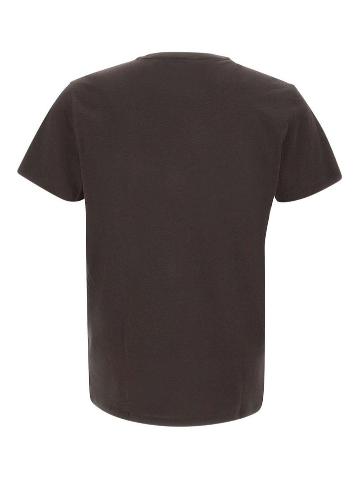 T-shirt marrone scuro con logo 