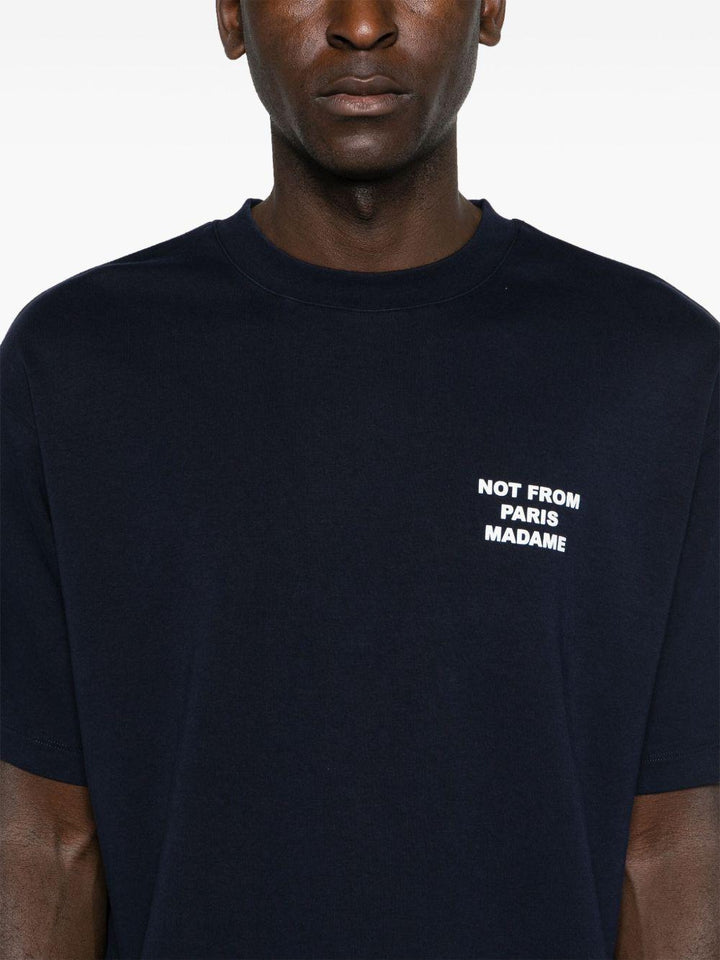 T-shirt navy con stampa 