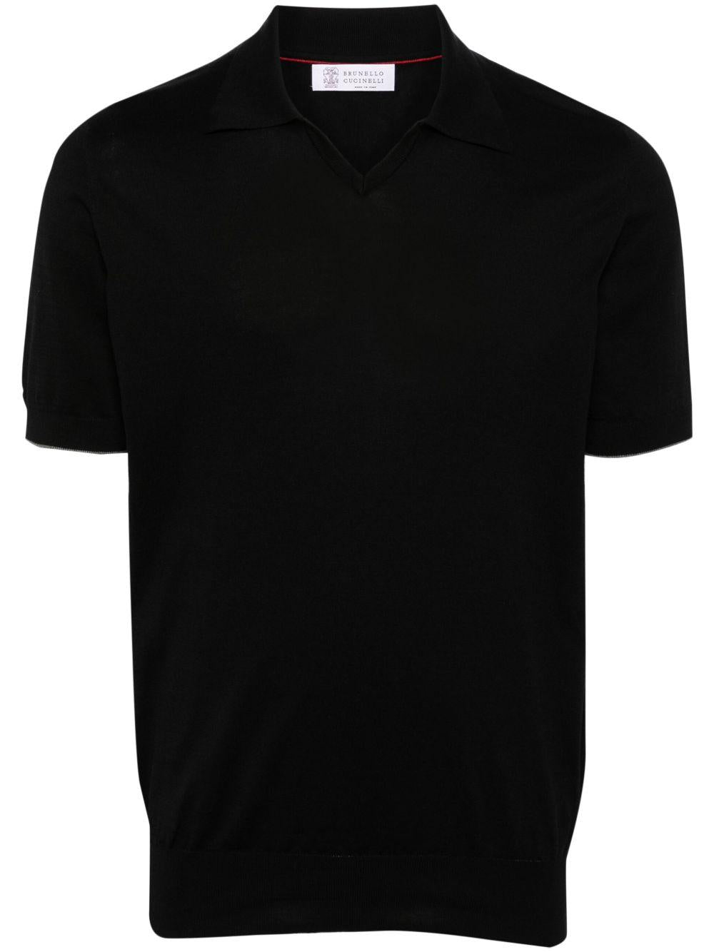 Polo a maniche corte nero 