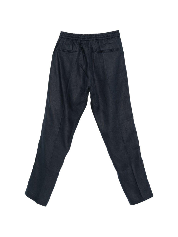 Pantaloni con coulisse in lino navy 