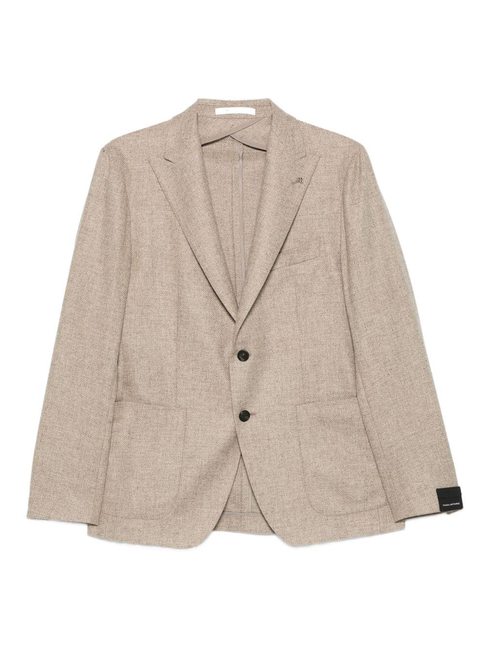 Blazer con applicazione grigio talpa 