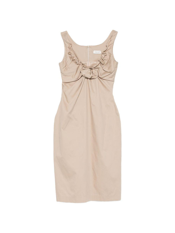 Abito midi con rose 
