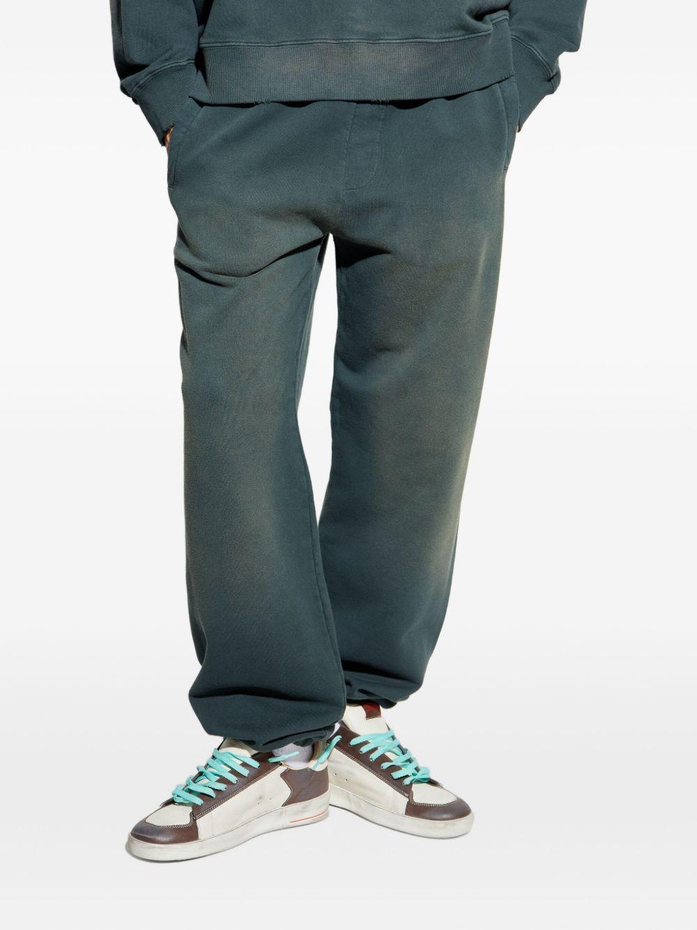 Pantaloni sportivi neri in cotone spazzolato 
