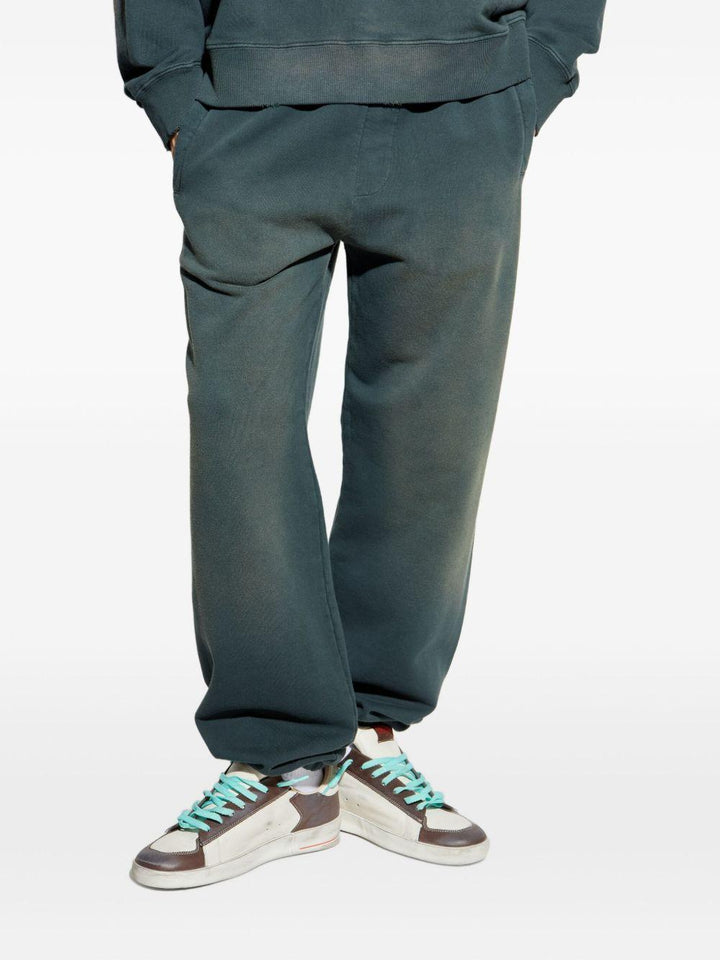 Pantaloni sportivi neri in cotone spazzolato 